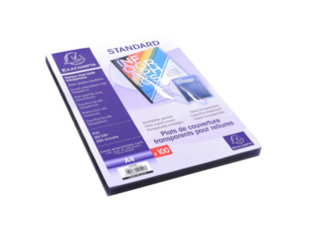 EXACOMPTA Plats de couverture, A4, PVC, 0,20 mm, transparent