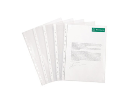 EXACOMPTA Pochette perforée, A4, PP, transparent