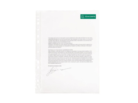 EXACOMPTA Pochette perforée, A4, PP, transparent