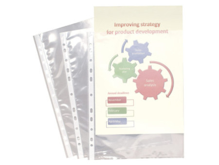 EXACOMPTA Pochette perforée, A4, PP, transparent