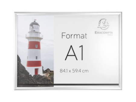 EXACOMPTA Cadre porte-affiche en aluminium, A1, argent