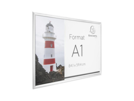 EXACOMPTA Cadre porte-affiche en aluminium, A1, argent