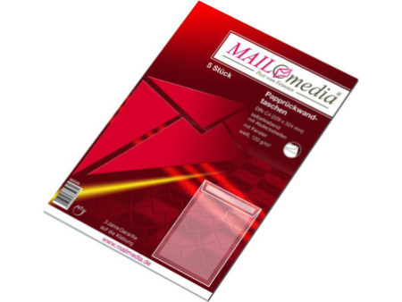 MAILmedia pochette d'expédition dos carton, fenêtre, blanc