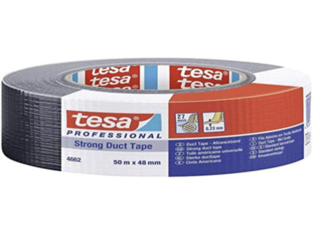 tesa Ruban toilé 4662, 48 mm x 50 m, noir