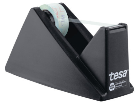 tesa Dévidoir de bureau Easy Cut Economy, équipé, noir