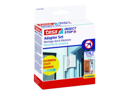 tesa Adaptateur pour moustiquaire de porte ALU FALT, blanc