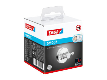 tesa Crochet double pour serviette SMOOZ, chromé