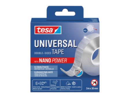 tesa Ruban adhésif double face NANO POWER, 30 mm x 3 m
