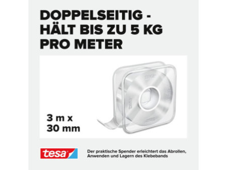 tesa Ruban adhésif double face NANO POWER, 30 mm x 3 m