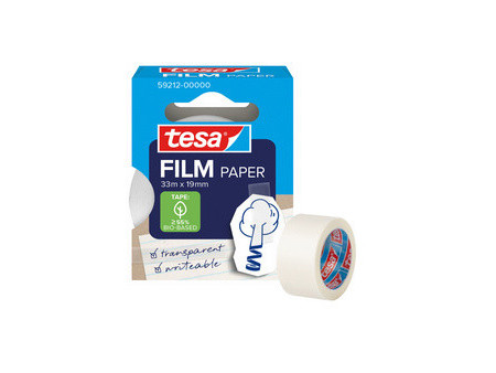 tesa Film PAPER, transparent, 19 mm x 33 m