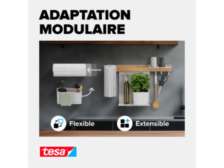 tesa KITCHEN Porte-rouleau de cuisine, blanc