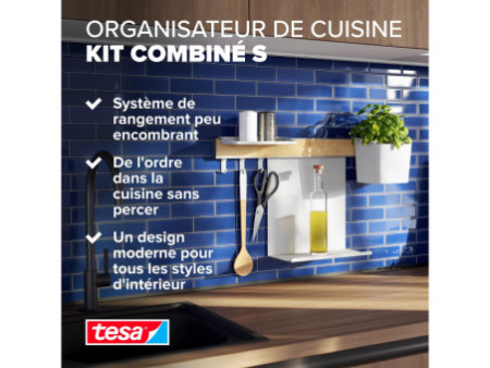 tesa KITCHEN Kit combi S, 6 pièces, blanc