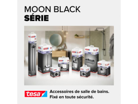 tesa Ensemble pour WC MOON BLACK, noir