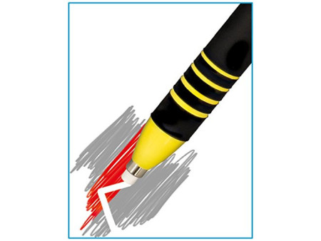 Läufer Stylo-gomme en plastique, 2 gommes de rechange, bleu