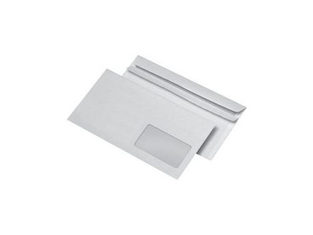 MAILmedia enveloppes, format DL, autocollant, avec fenêtre