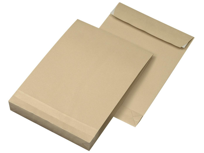 MAILmedia Pochette à soufflets avec bande adhésive, B4
