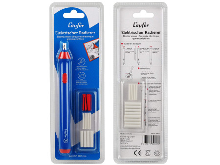 Läufer Gomme électrique, avec embout échangeable, bleu