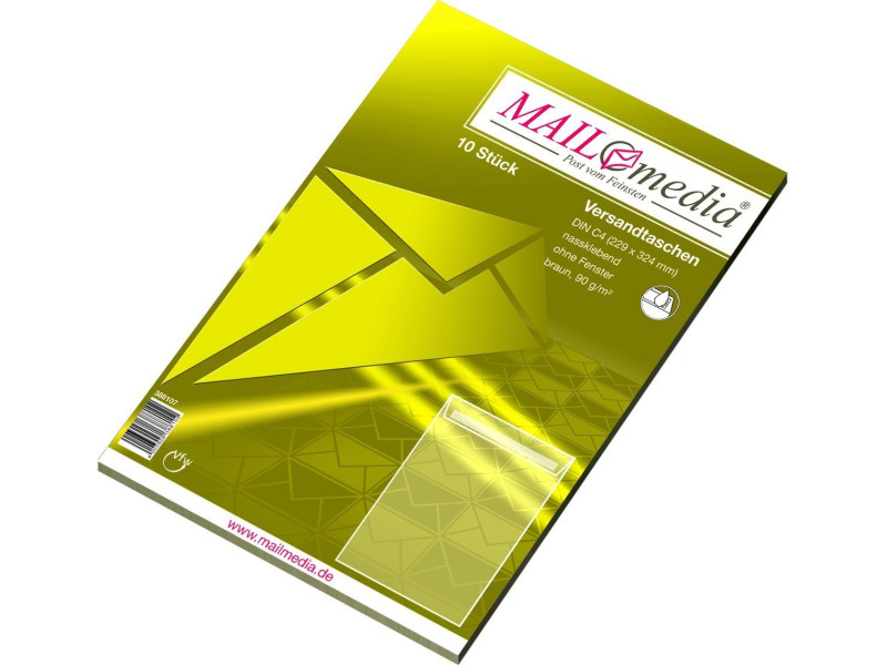 MAILmedia pochettes d'expédition, C4, kraft marron