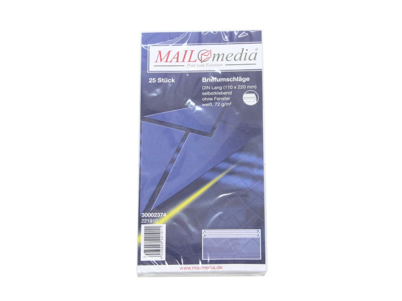 MAILmedia Enveloppe offset DL, sans fenêtre, blanc