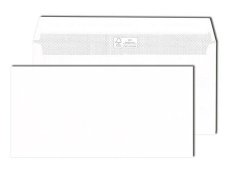 MAILmedia Enveloppe DIN long, autocollant, blanc