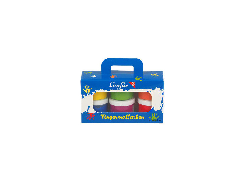 Läufer Gouache aux doigts, assorti, set 6 x 60 ml