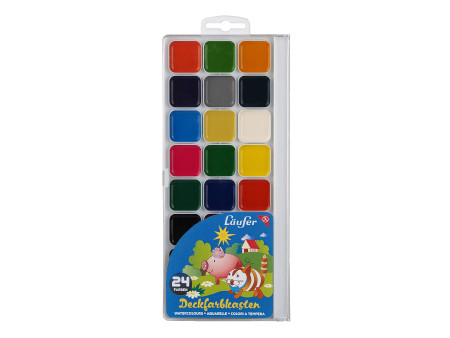 Läufer Boîte de pastilles de peinture, 24 couleurs