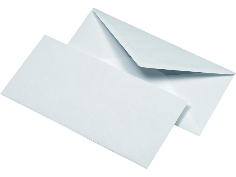 MAILmedia Enveloppe, rembourrage de soie, format long, blanc