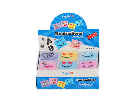 Läufer Gomme souple visages, en présentoir de 18
