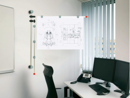 MAUL Porte-plans 'Wandpresenter', gris