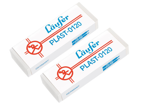 Läufer Gomme en plastique PLAST-0120, carte blister de 2