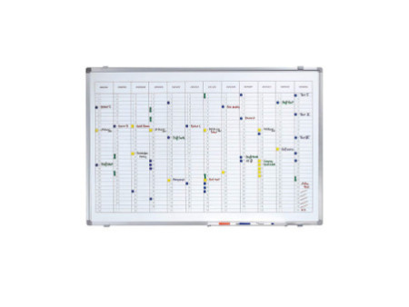 MAUL Tableau de planing mensuel/annuel,(L)900x(P)600mm