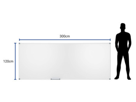 MAUL Tableau mural blanc 2000 MAULpro, (L)1.200 x (H)3.000mm
