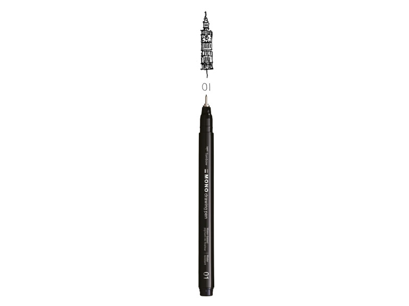 Tombow Feutre fin MONO drawing pen, largeur de tracé 01