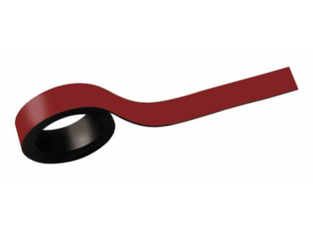 MAUL Bandes magnétiques, (l)20 mm x (L)1.000 mm, rouge