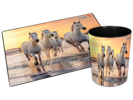 Läufer Corbeille à papier Chevaux sur la plage