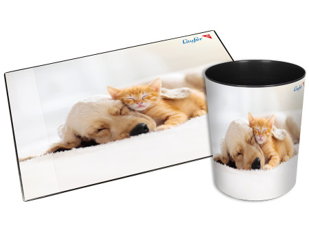 Läufer Corbeille à papier Chien et chat