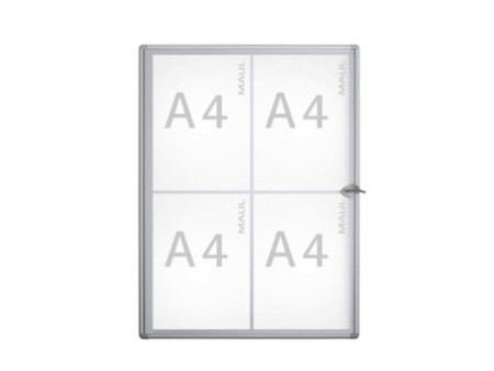 MAUL Vitrine d'affichage MAULextraslim, 4 x A4, aluminium