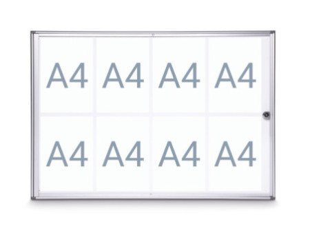 MAUL Vitrine d'affichage MAULextraslim, 8 x A4, aluminium
