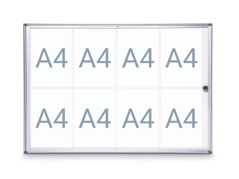 MAUL Vitrine d'affichage MAULextraslim, 8 x A4, aluminium
