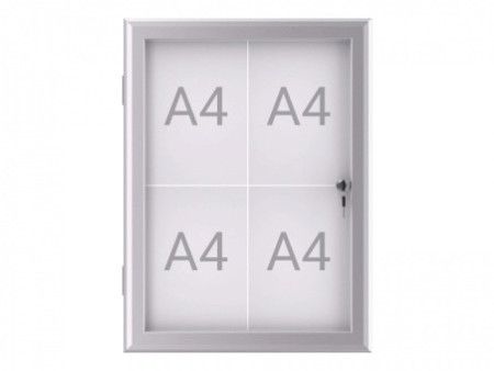 MAUL Vitrine d'affichage MAULexcite, 4 x A4, aluminium