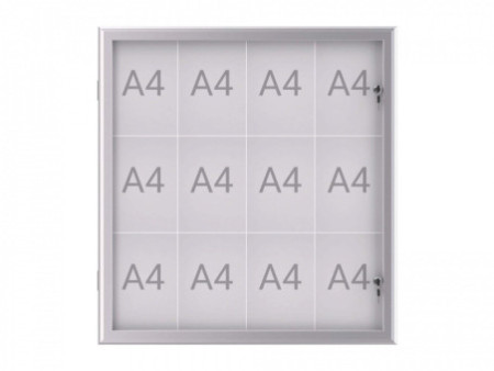 MAUL Vitrine d'affichage MAULexcite, 12 x A4, aluminium