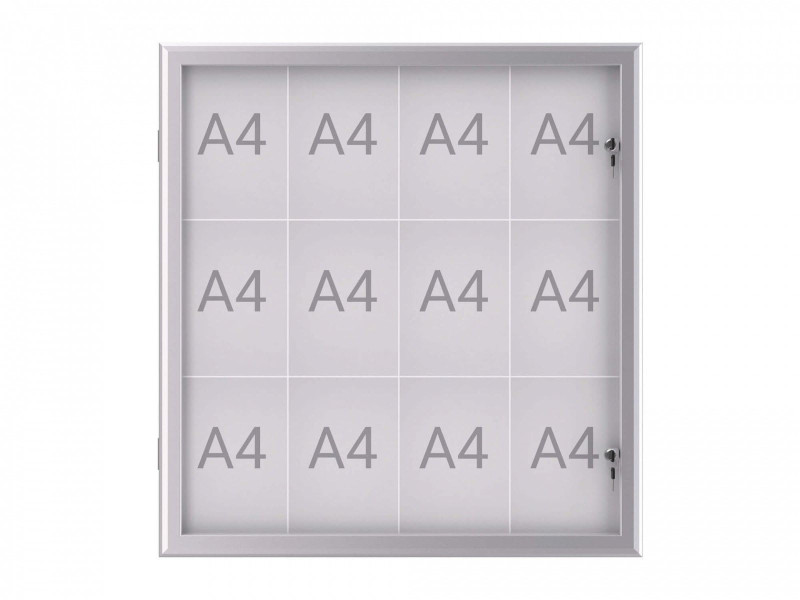 MAUL Vitrine d'affichage MAULexcite, 12 x A4, aluminium