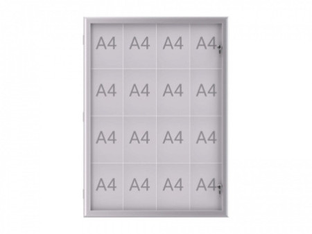 MAUL Vitrine d'affichage MAULexcite, 16 x A4, aluminium