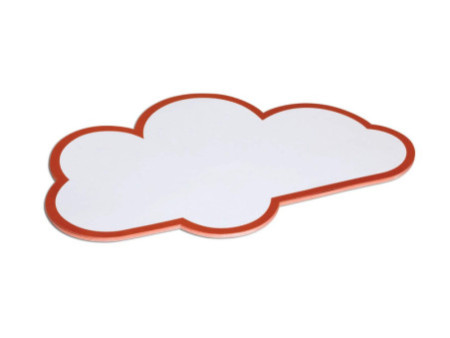 MAUL Carte de présentation nuage, 270 x 430 mm, blanc/rouge