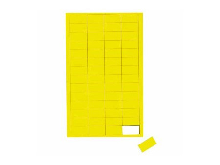 MAUL Symbole magnétique rectangle, 20 x 10 mm, jaune