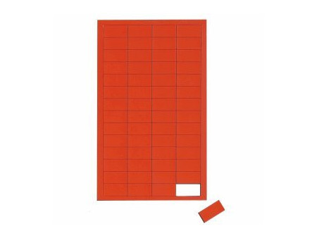 MAUL Symbole magnétique rectangle, 20 x 10 mm, rouge