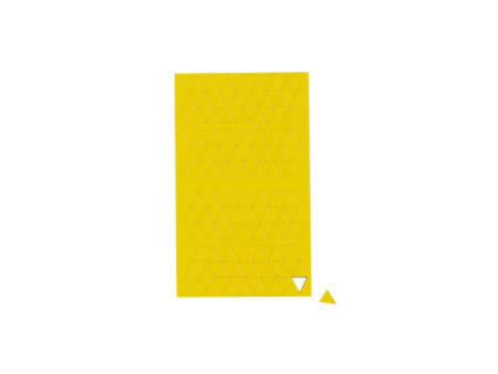 MAUL Symbole magnétique triangle, 10 x 10 mm, jaune