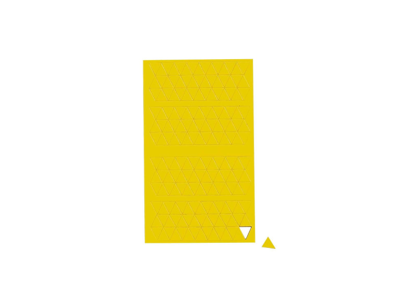 MAUL Symbole magnétique triangle, 10 x 10 mm, jaune