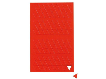 MAUL Symbole magnétique triangle, 10 x 10 mm, rouge
