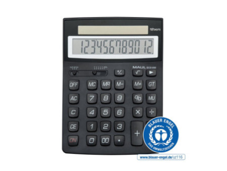 MAUL Calculatrice de bureau ECO 950, 12 chiffres, noir